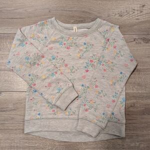 Kids Floral Print Sweatshirt - Gray